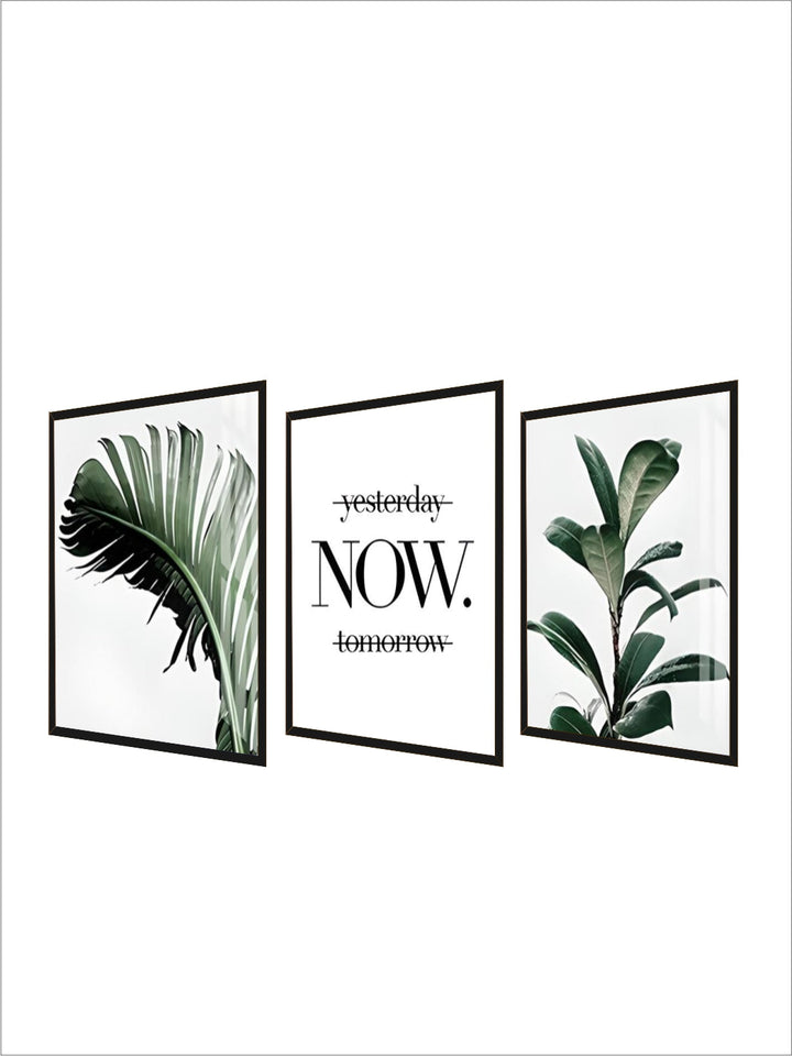 Inspirational Quotes Posters Golden Pineapple Green Leaf Monstera Wall Art Fine Art Canvas Prints For Living Room Home Office Decor