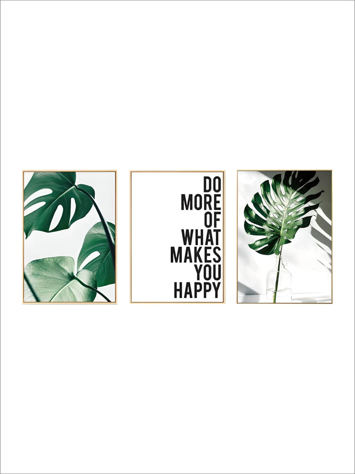 Inspirational Quotes Posters Golden Pineapple Green Leaf Monstera Wall Art Fine Art Canvas Prints For Living Room Home Office Decor