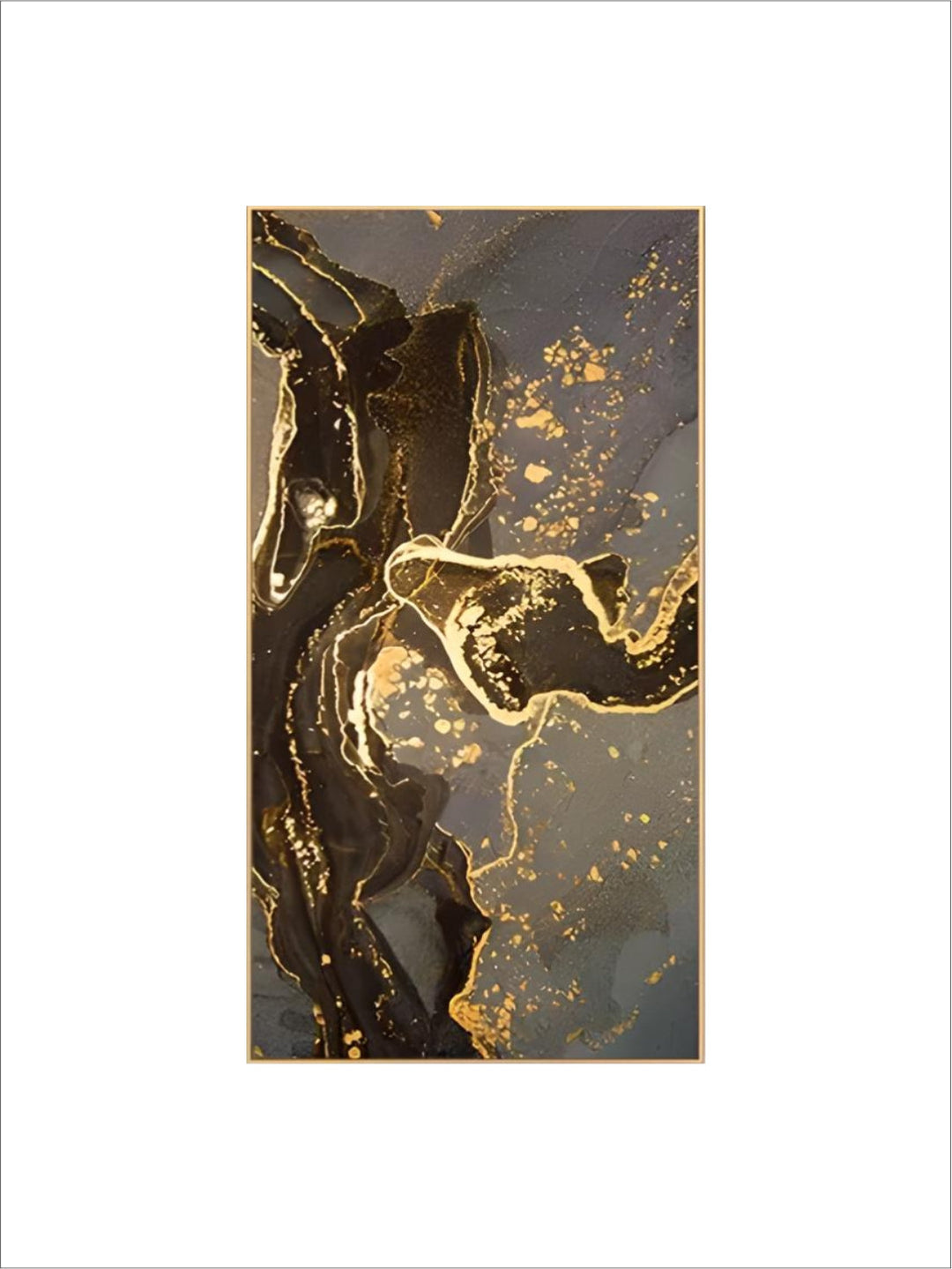 Black Golden Line Marble Print Wall Art Fine Art Canvas Prints Tall Vertical Rectangle Artwork Pictures For Living Room Light Luxury Home Decor