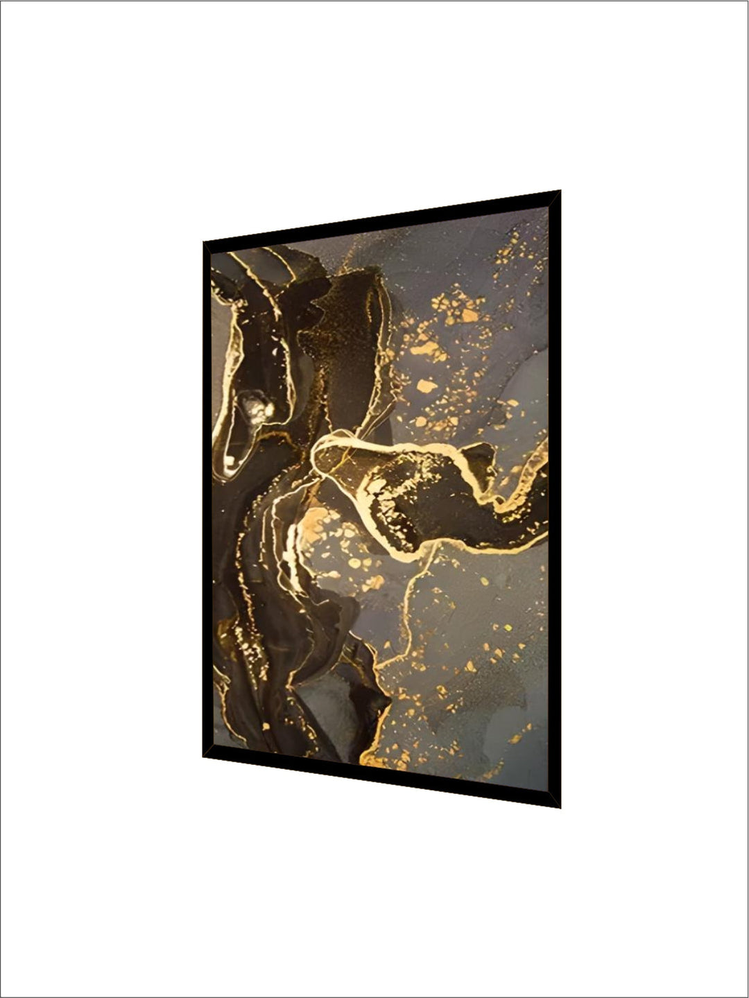 Black Golden Line Marble Print Wall Art Fine Art Canvas Prints Tall Vertical Rectangle Artwork Pictures For Living Room Light Luxury Home Decor