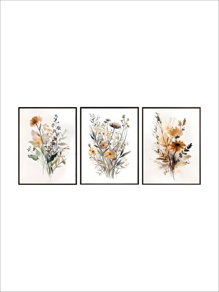 Scandinavian Floral Meadow Flower Wall Art Fine Art Canvas Prints Modern Minimalist Botany Pictures For Living Room Home Decor
