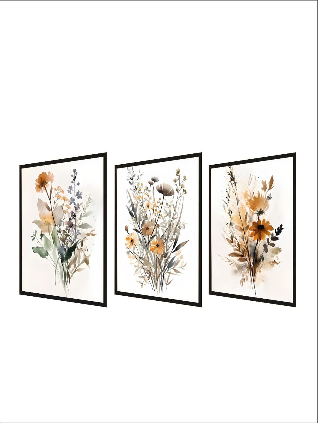 Scandinavian Floral Meadow Flower Wall Art Fine Art Canvas Prints Modern Minimalist Botany Pictures For Living Room Home Decor