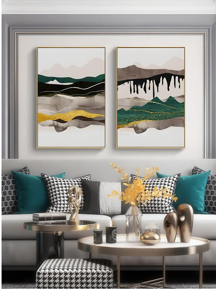 Abstract Mountain Landscape Wall Art Fine Art Canvas Prints Pictures For Modern Apartment Living Room Bedroom Hotel Room Art Decor