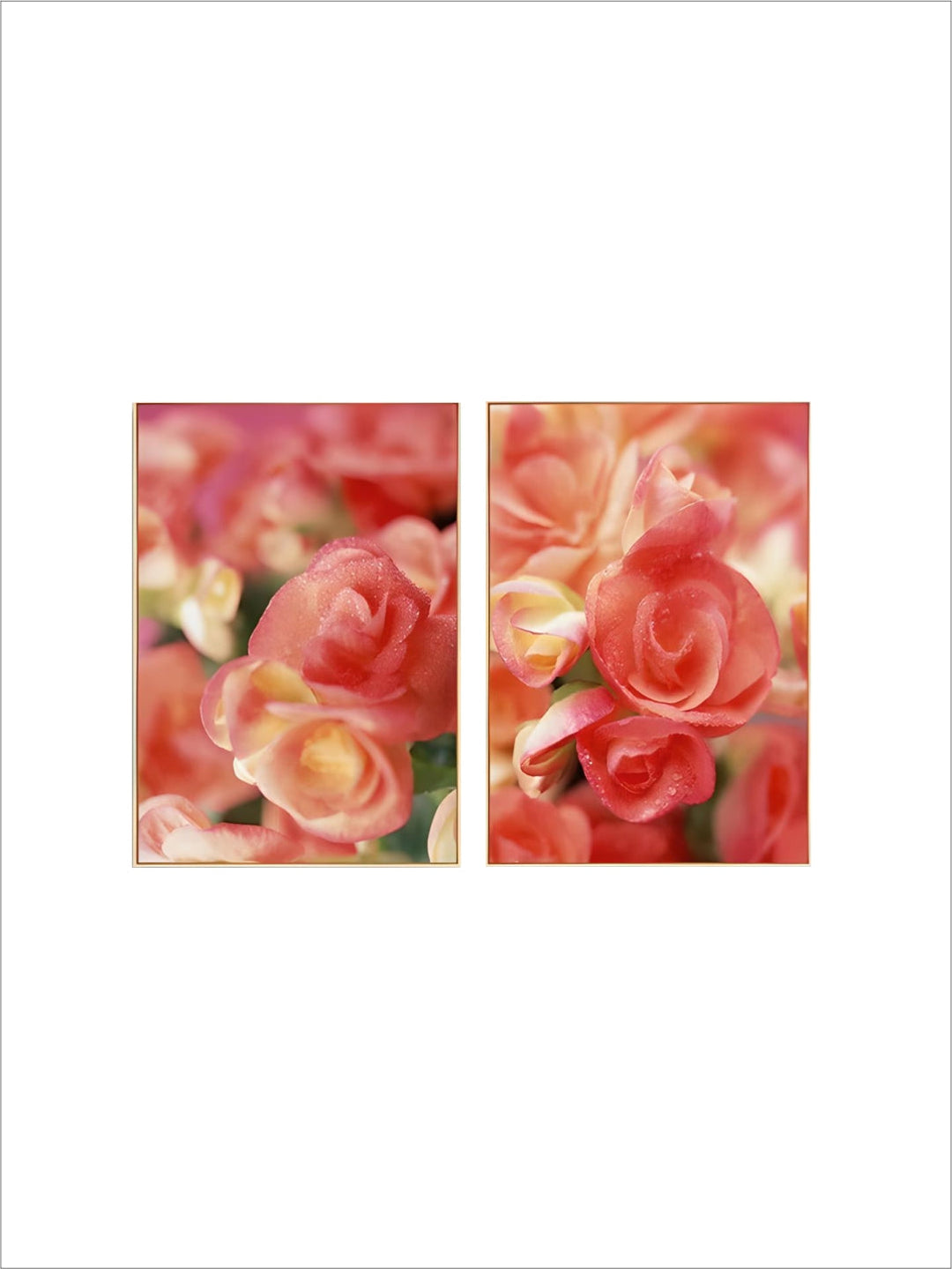 Pink Red Roses Floral Wall Art Fine Art Canvas Prints Modern Botanical Posters Pictures For Living Room, Bedroom Art Decor