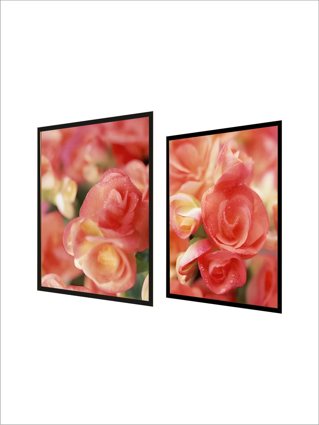 Pink Red Roses Floral Wall Art Fine Art Canvas Prints Modern Botanical Posters Pictures For Living Room, Bedroom Art Decor