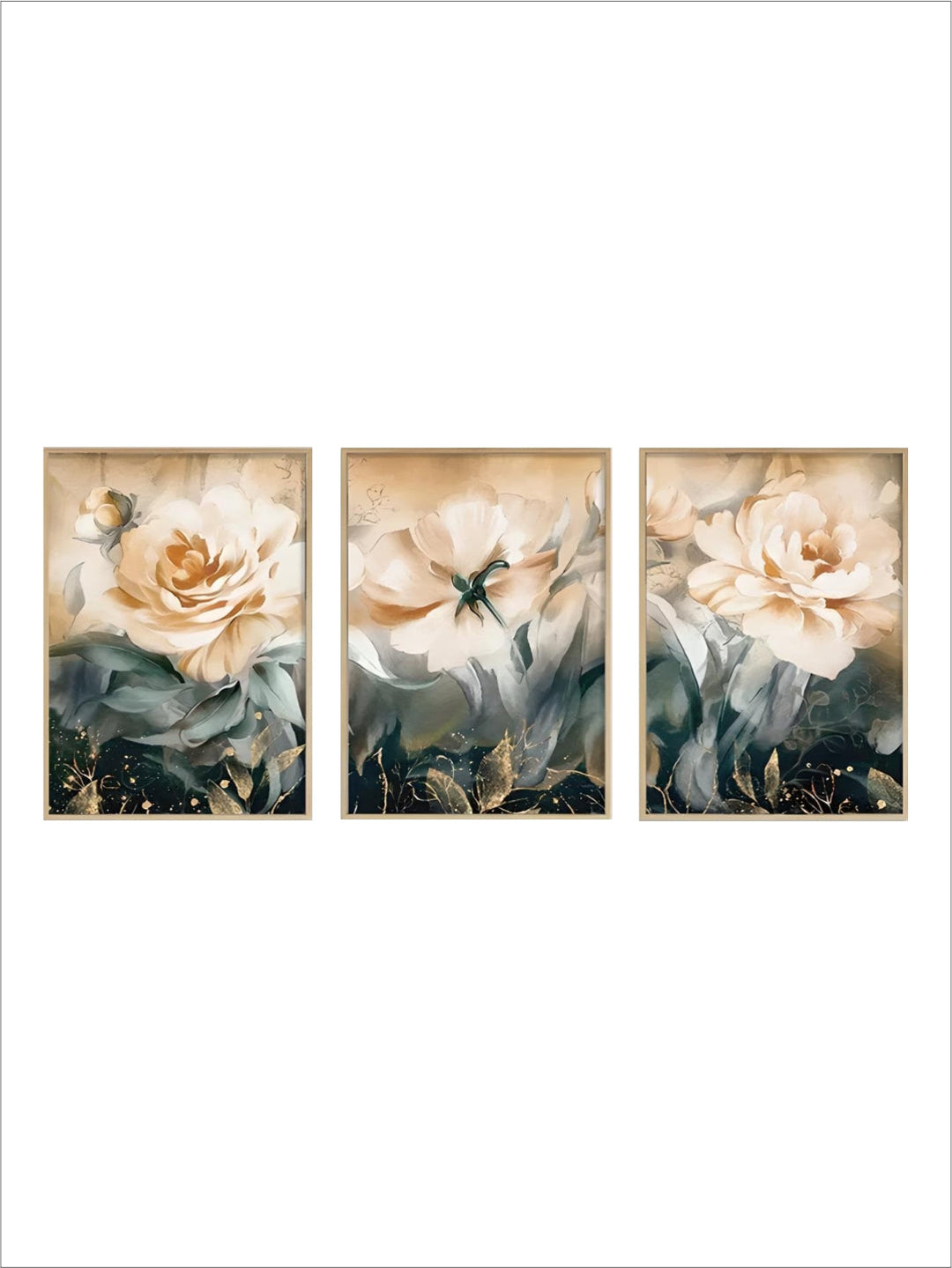 Serene Pastel Petals Floral Abstract Wall Art Fine Art Canvas Prints Modern Botany Pictures For Living Room Dining Room Art Decor