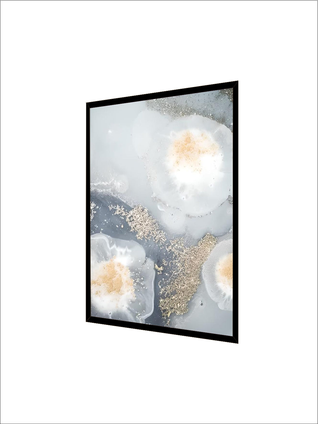 Blue White Golden Abstract Floral Wall Art Fine Art Canvas Prints Poster Picture For Modern Living Room Bedroom Nordic Home Decor