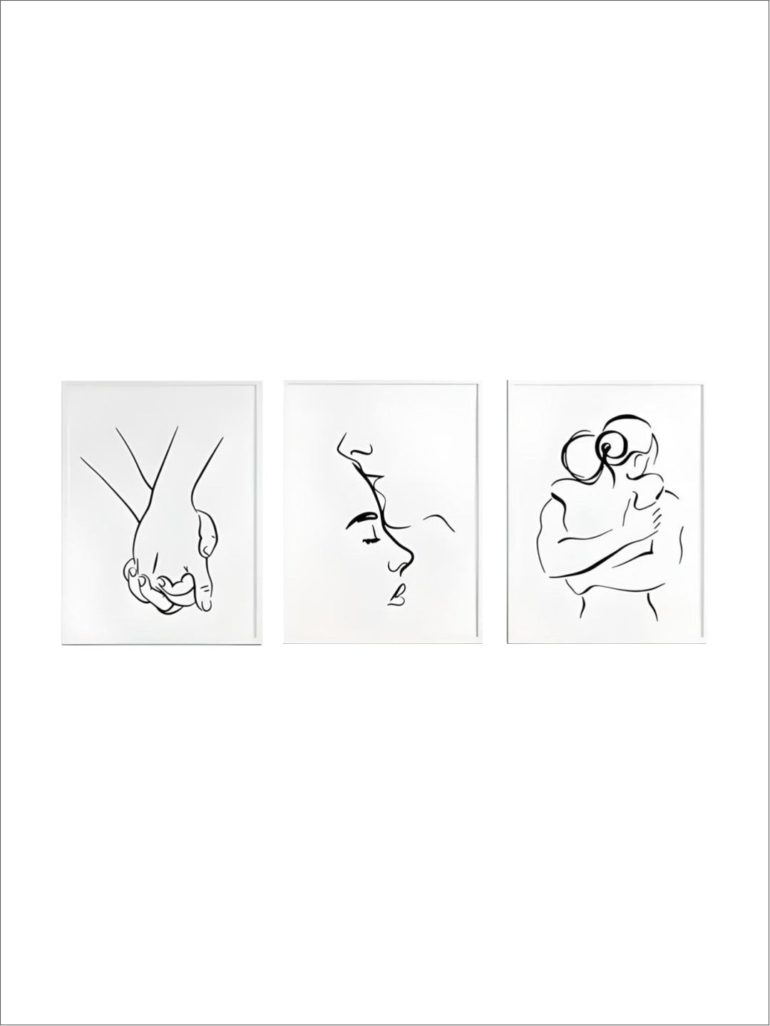 Romantic Lovers Minimalist Figure Art Line Art Wall Art Fine Art Canvas Prints Pictures For Bedroom Living Room Home Office Decor