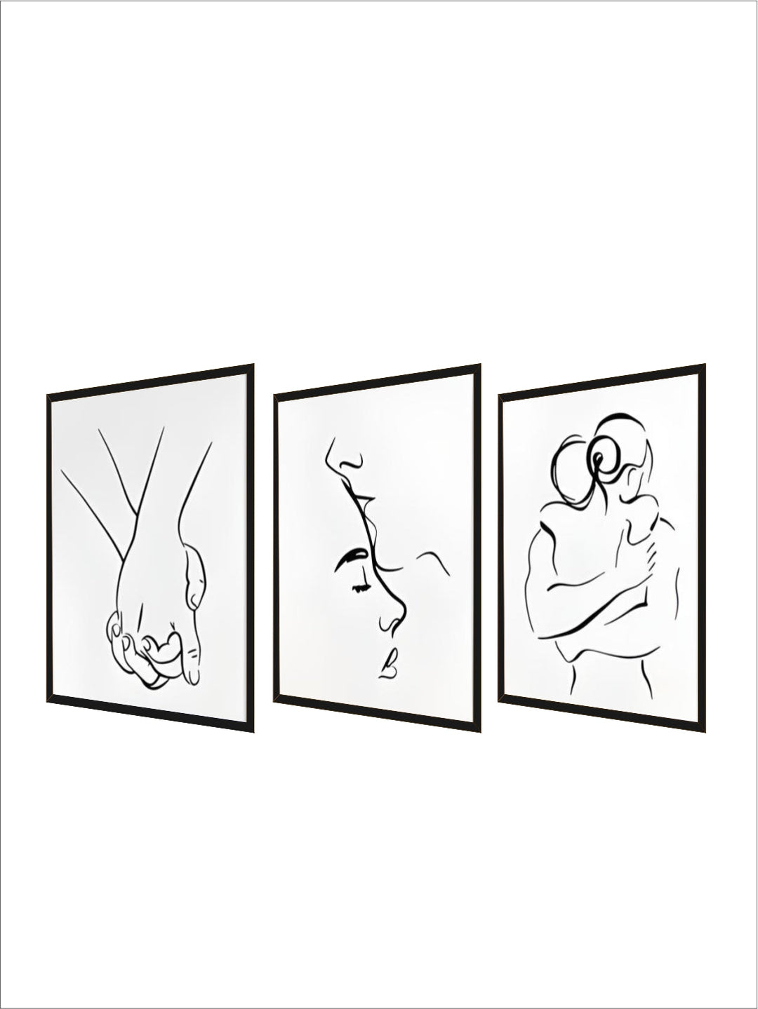 Romantic Lovers Minimalist Figure Art Line Art Wall Art Fine Art Canvas Prints Pictures For Bedroom Living Room Home Office Decor
