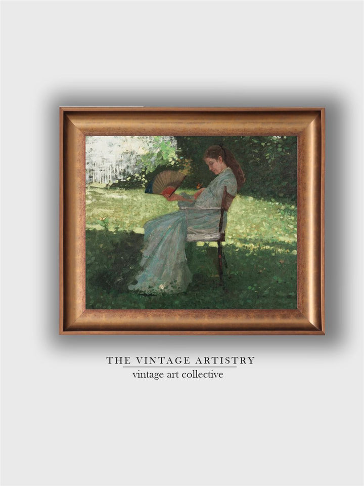 The Vintage Artistry Brown & Green Winslow Homer Butterfly Framed Wall Painting