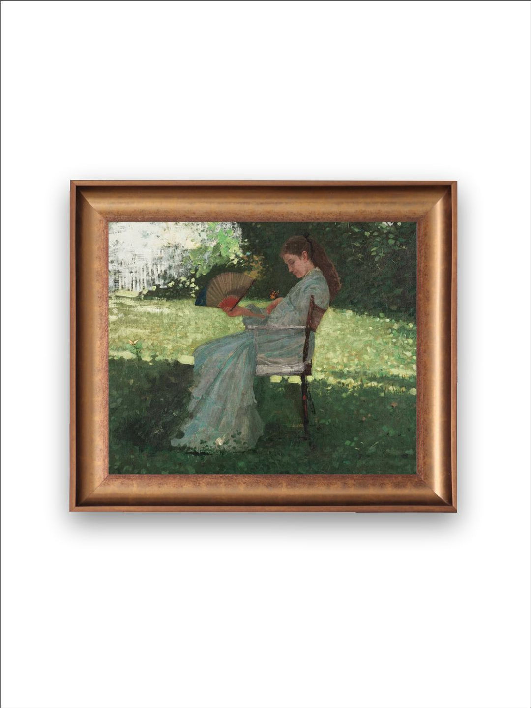 The Vintage Artistry Brown & Green Winslow Homer Butterfly Framed Wall Painting