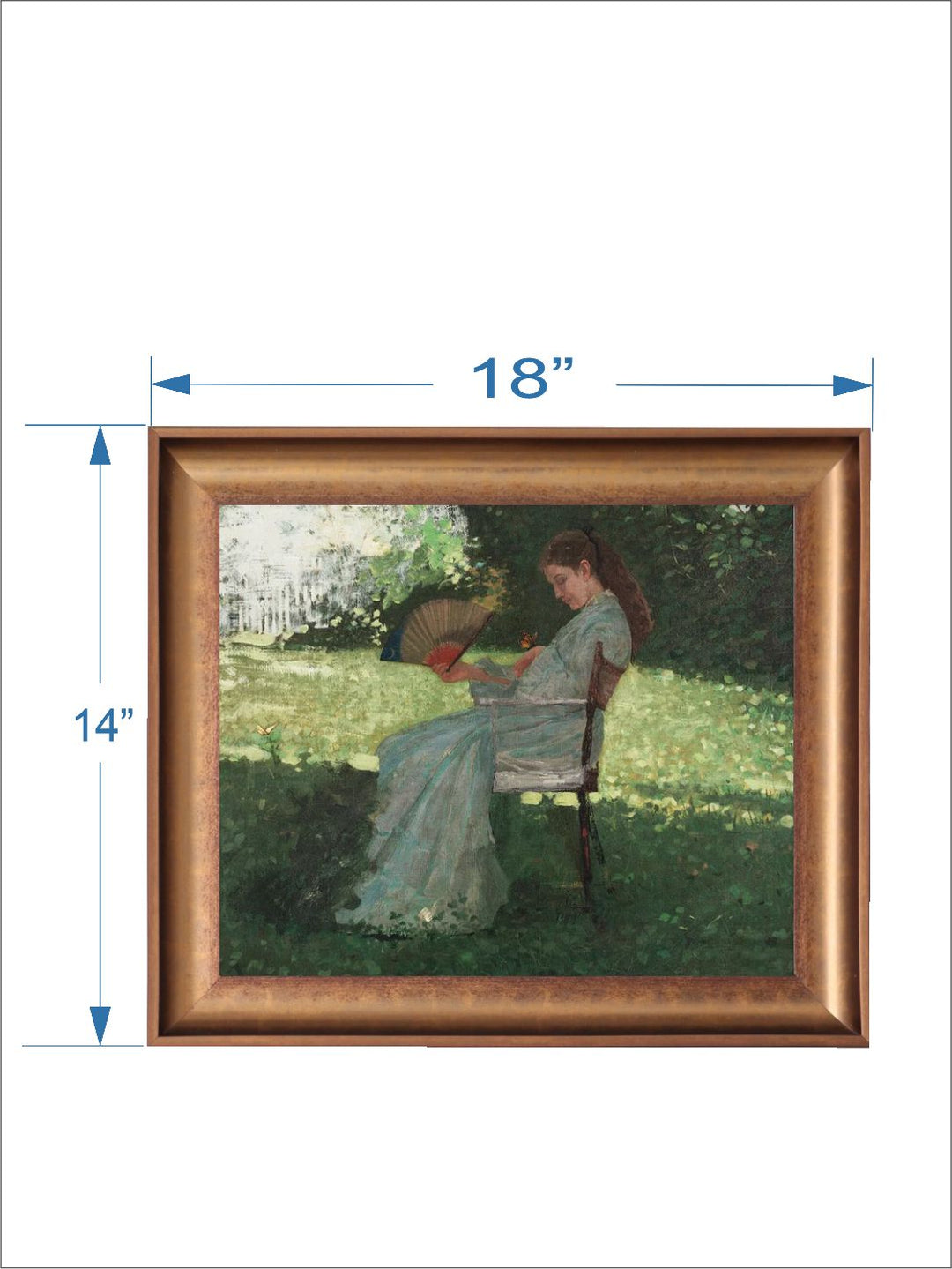 The Vintage Artistry Brown & Green Winslow Homer Butterfly Framed Wall Painting