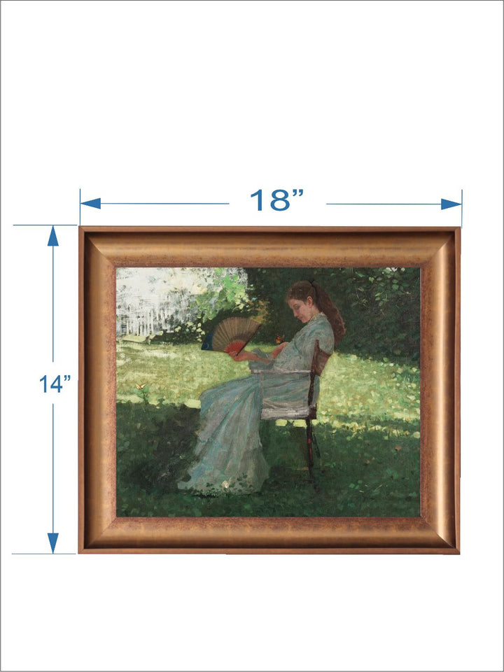 The Vintage Artistry Brown & Green Winslow Homer Butterfly Framed Wall Painting