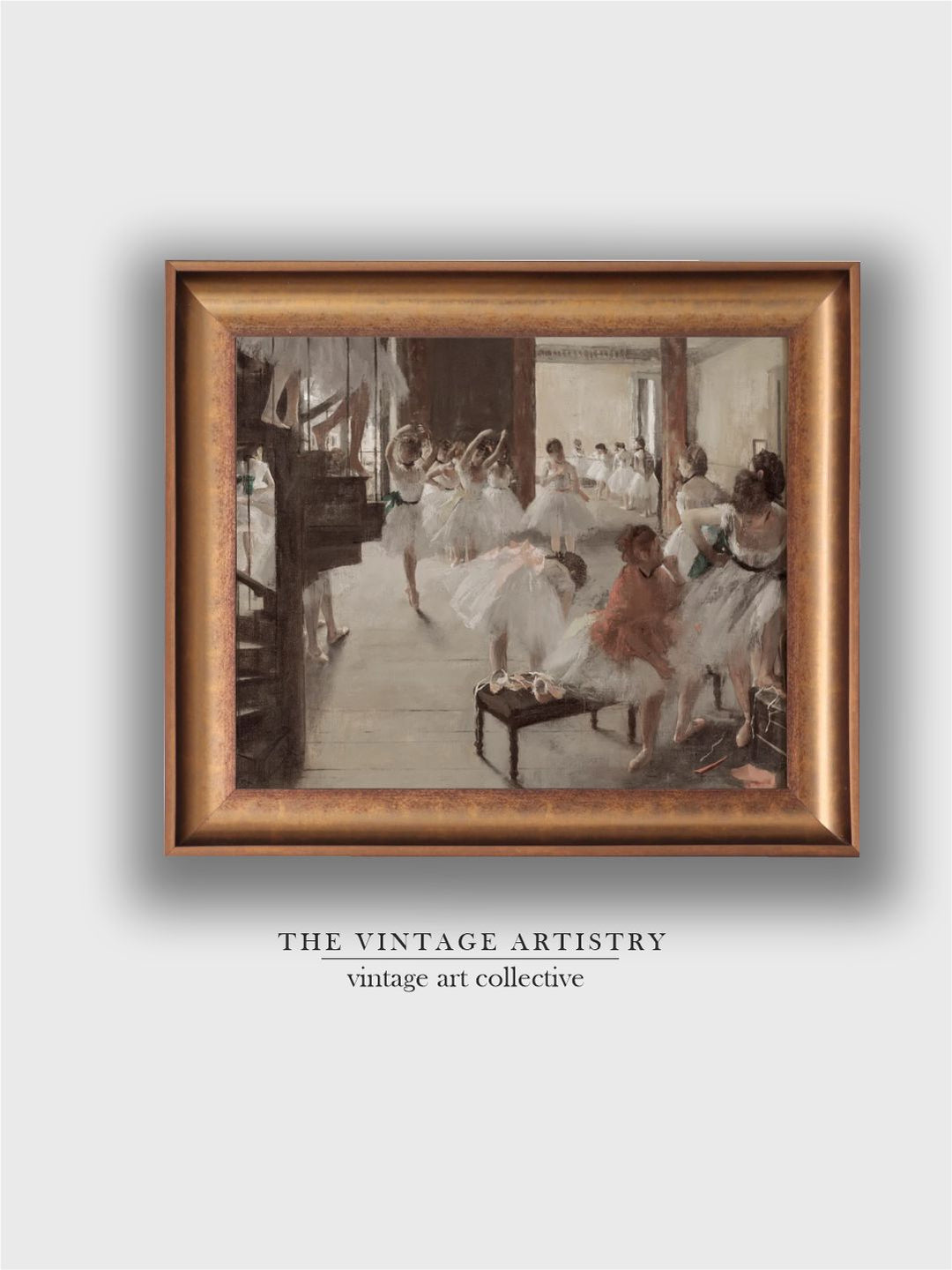 The Vintage Artistry White Ballerinapainting Wall Art
