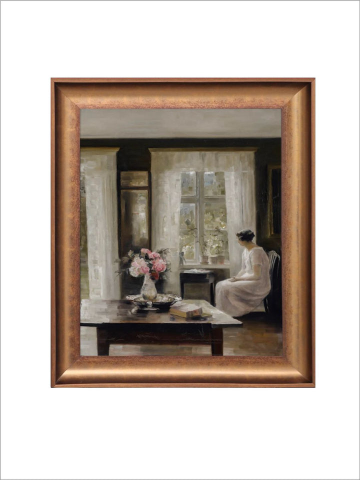 The Vintage Artistry Off White & Brown Portrait Still Life Painting Wall Art