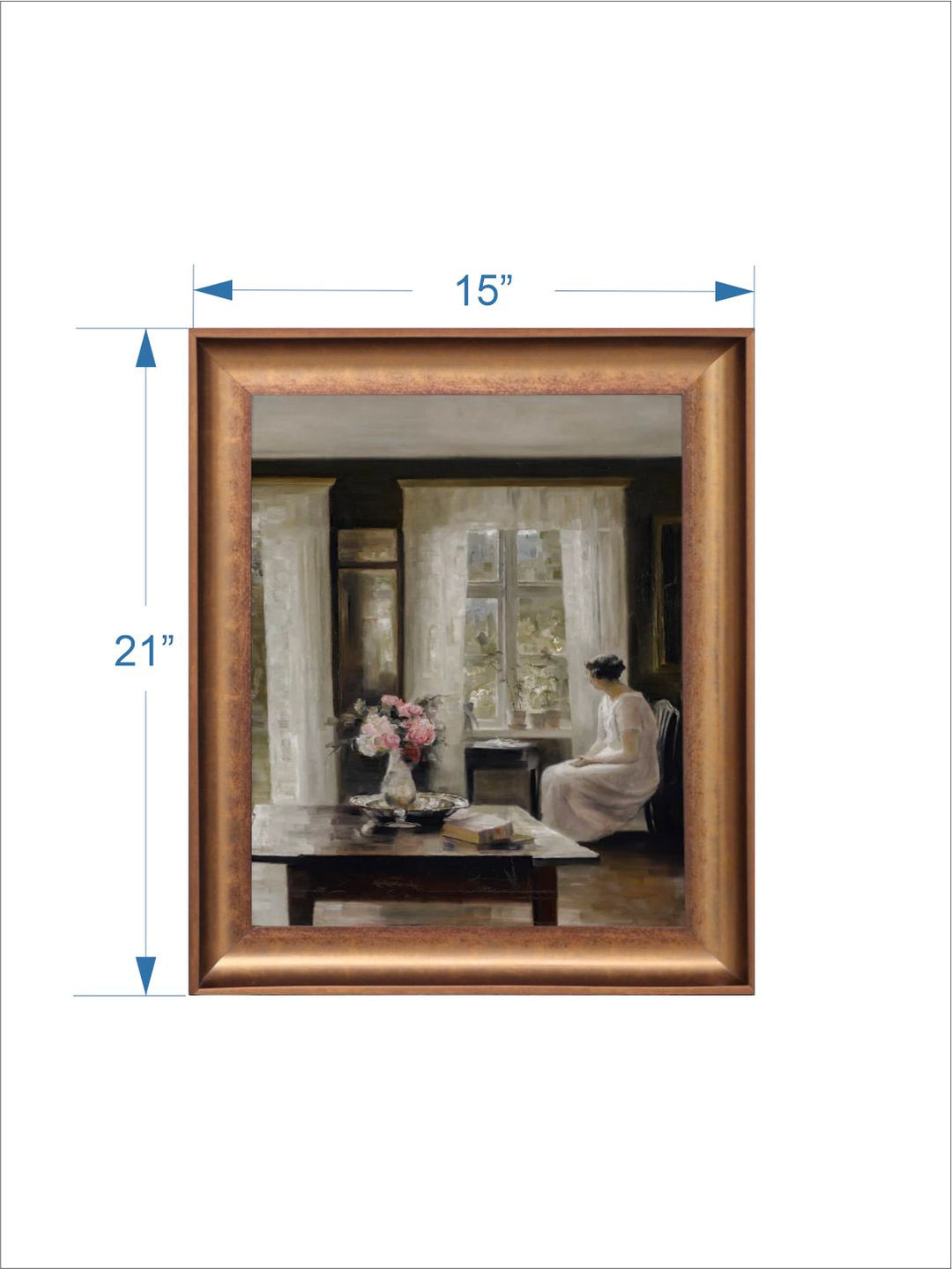 The Vintage Artistry Off White & Brown Portrait Still Life Painting Wall Art