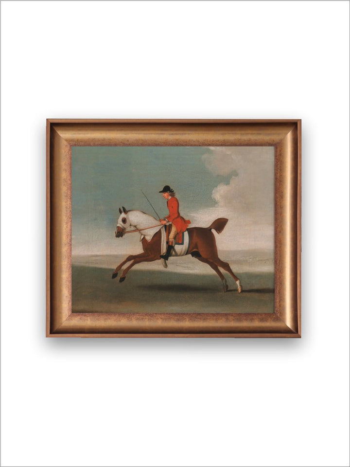The Vintage Artistry Green & Brownrace Horse Printed Painting Wall Art