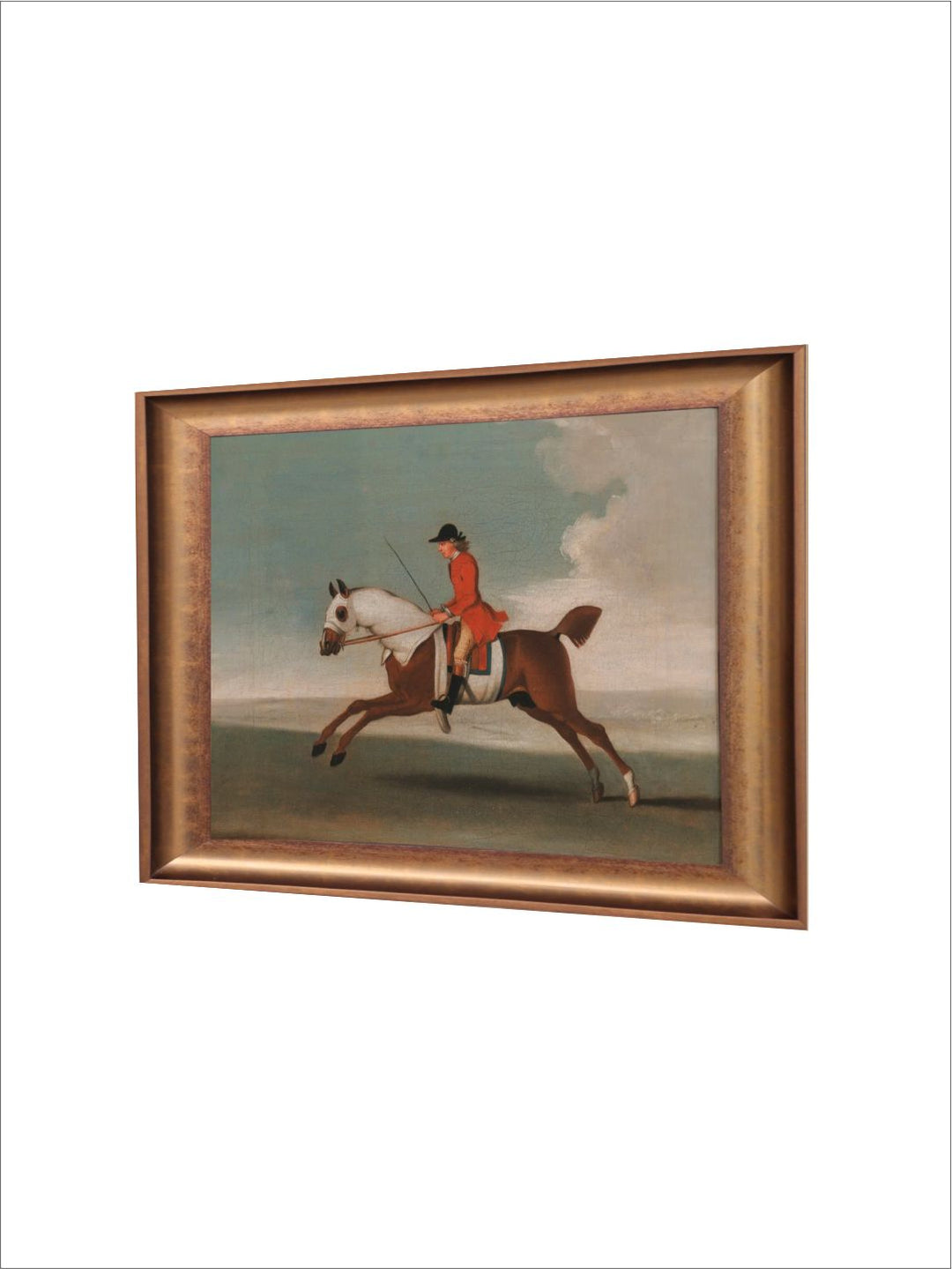 The Vintage Artistry Green & Brownrace Horse Printed Painting Wall Art