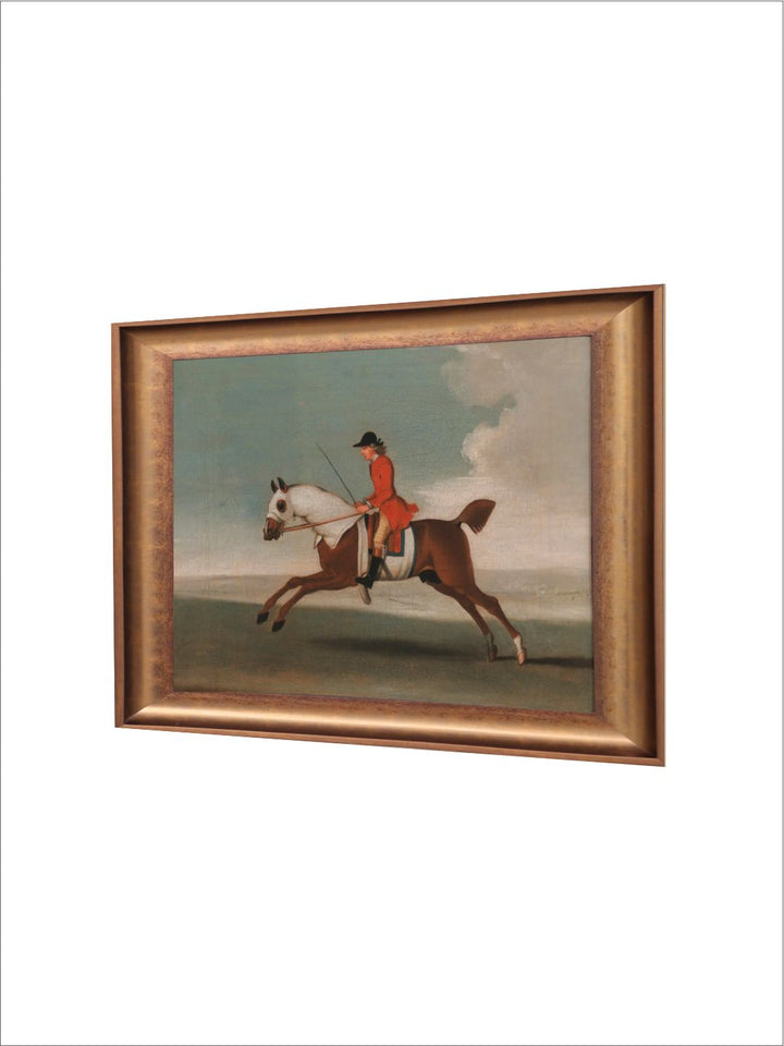 The Vintage Artistry Green & Brownrace Horse Printed Painting Wall Art