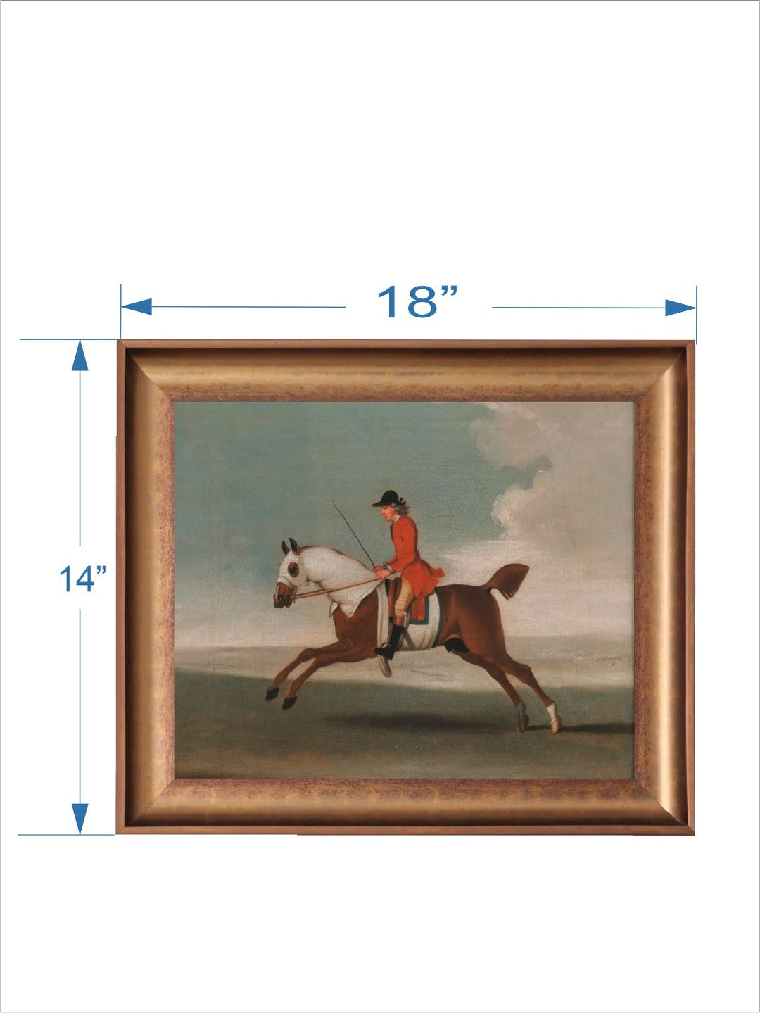 The Vintage Artistry Green & Brownrace Horse Printed Painting Wall Art