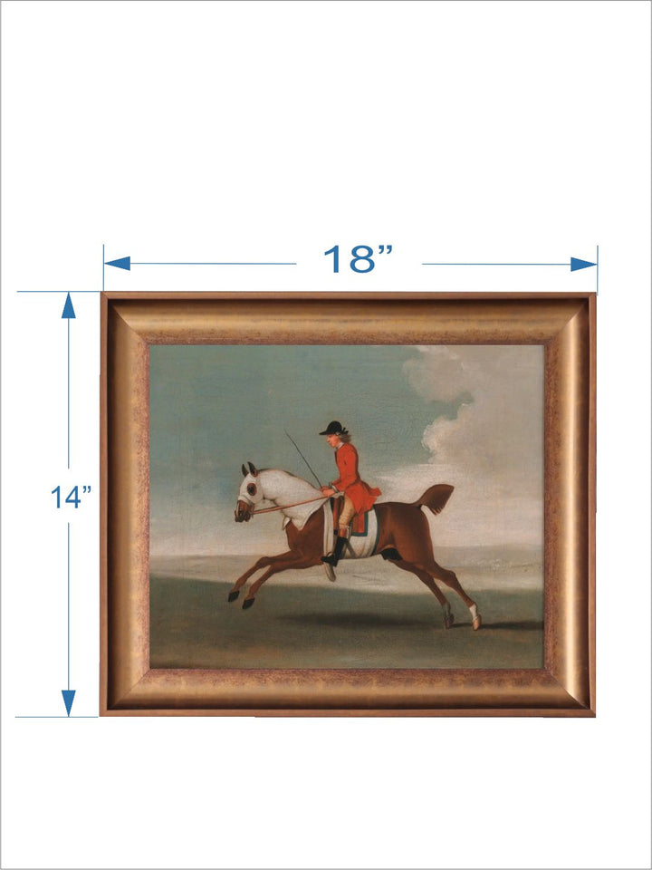 The Vintage Artistry Green & Brownrace Horse Printed Painting Wall Art