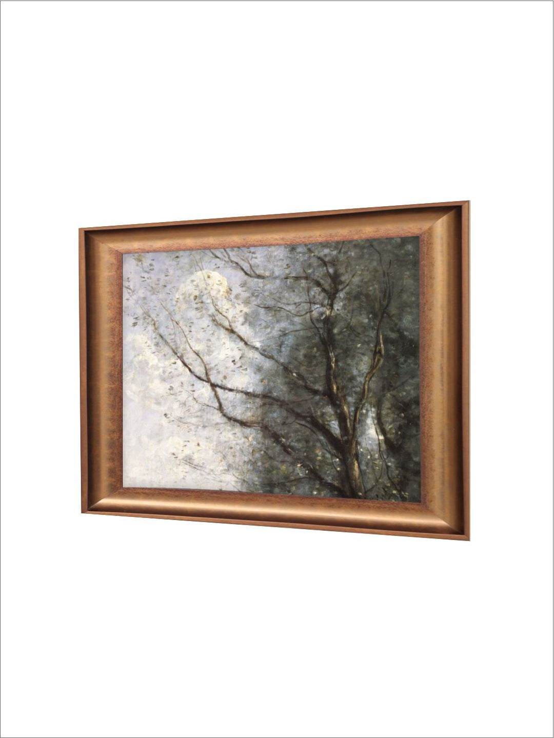 The Vintage Artistry Brown & Off White Trademark Fine Art Tree In Winter Painting Wall Art