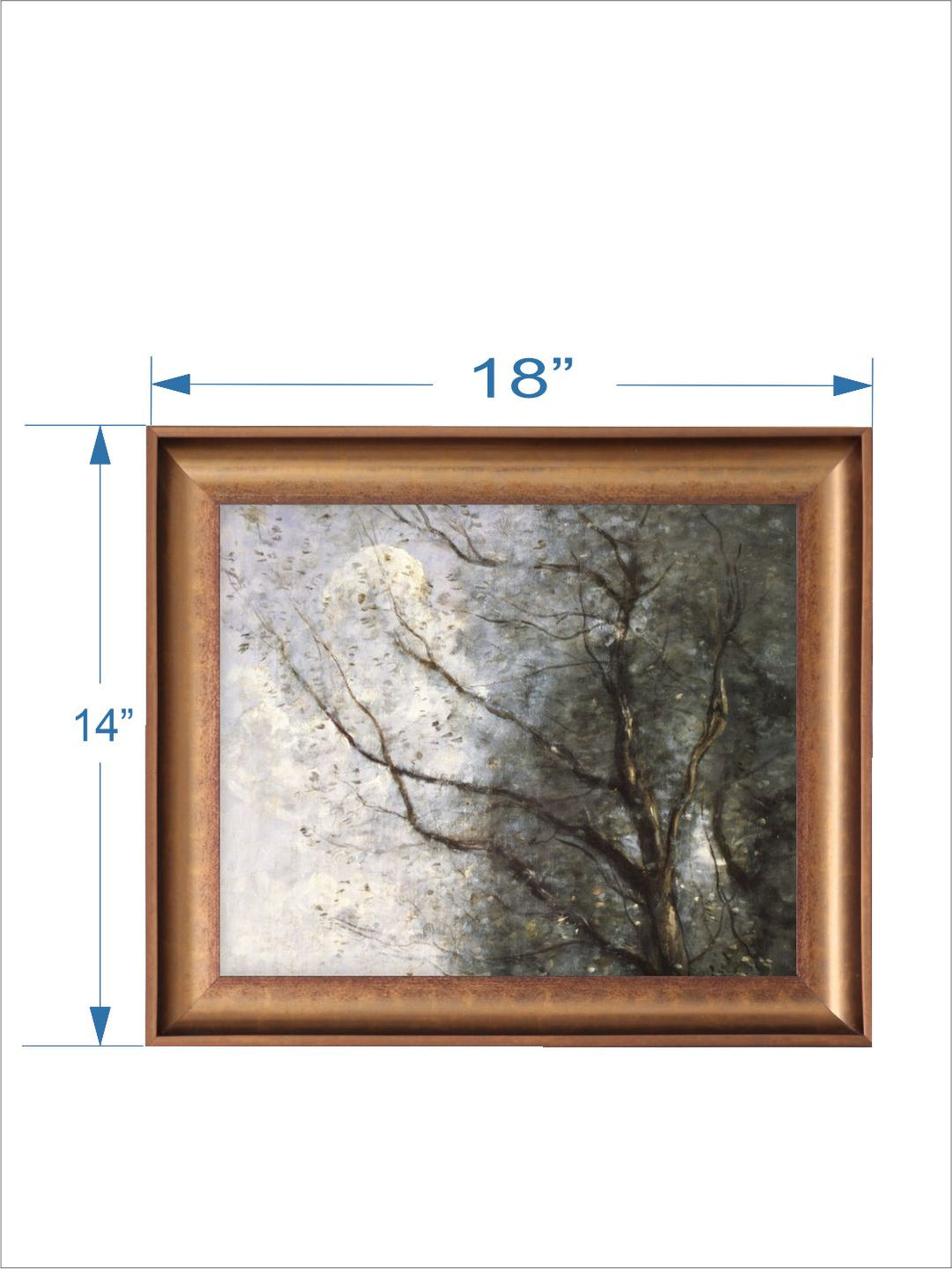 The Vintage Artistry Brown & Off White Trademark Fine Art Tree In Winter Painting Wall Art