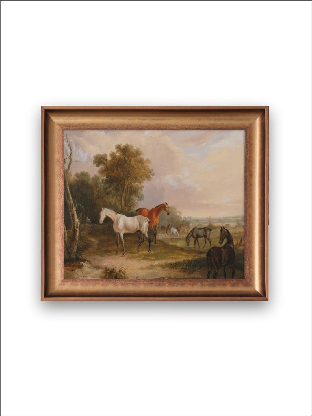 The Vintage Artistry Brown & Greenhorse Painting Wall Art