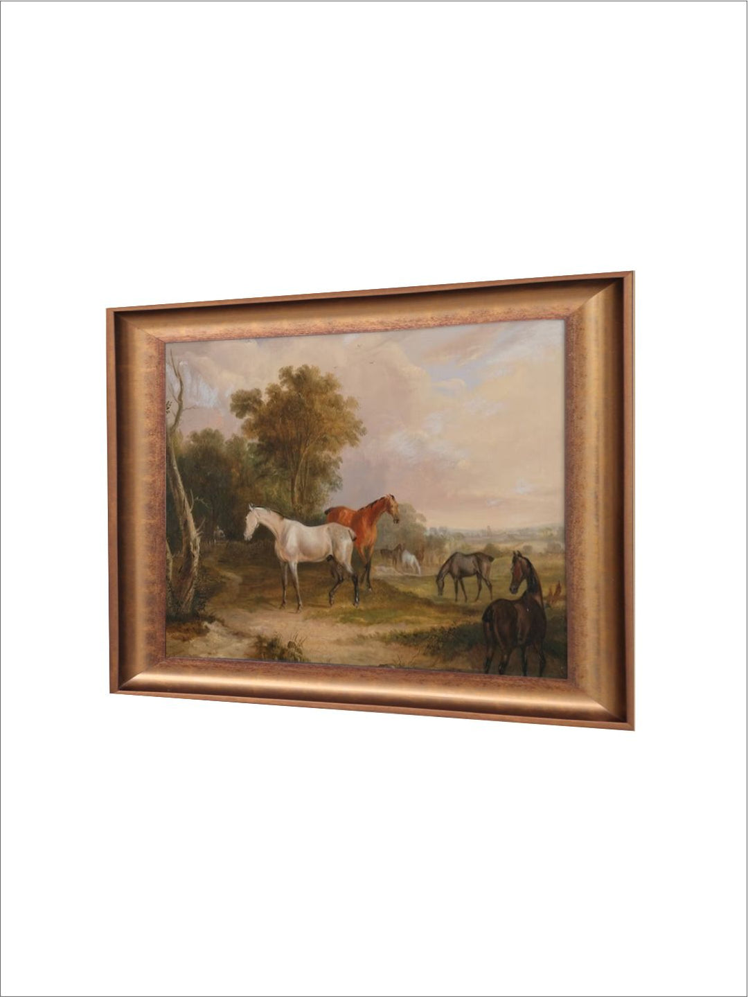 The Vintage Artistry Brown & Greenhorse Painting Wall Art