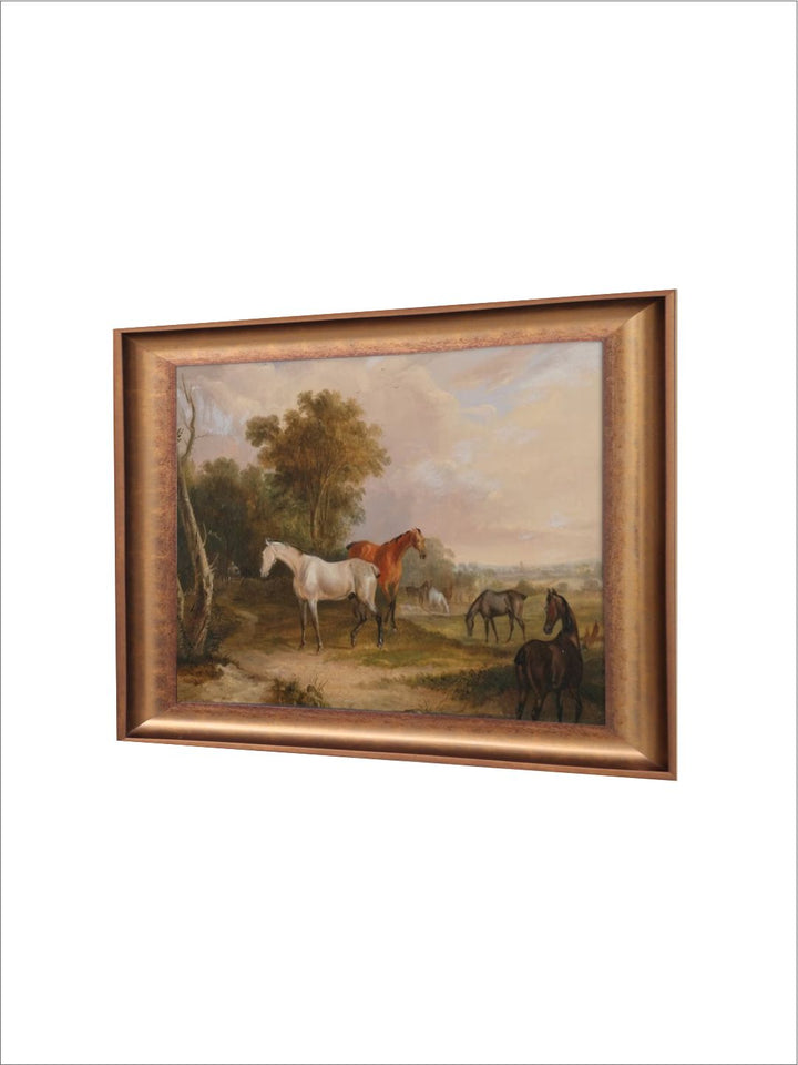 The Vintage Artistry Brown & Greenhorse Painting Wall Art