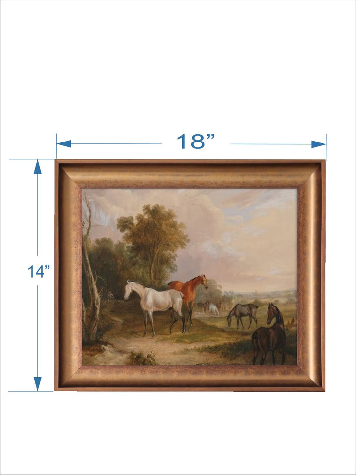 The Vintage Artistry Brown & Greenhorse Painting Wall Art