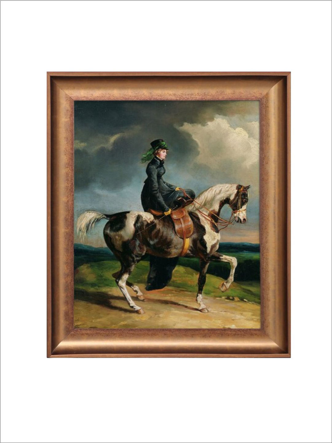 The Vintage Artistry Brown & Green Animal Rustic Moody Fine Painting Wall Art