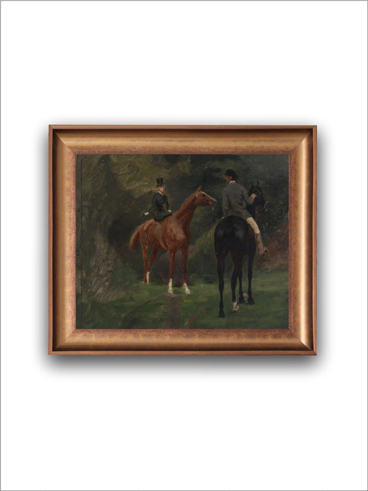 The Vintage Artistry Brown & Greenhorse Painting Wall Art