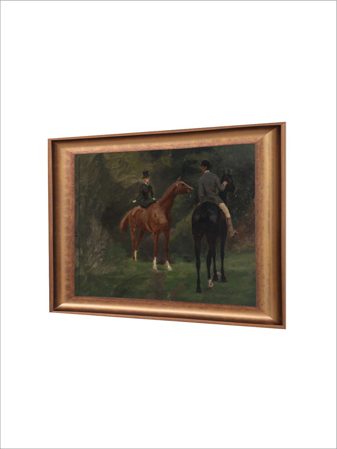The Vintage Artistry Brown & Greenhorse Painting Wall Art