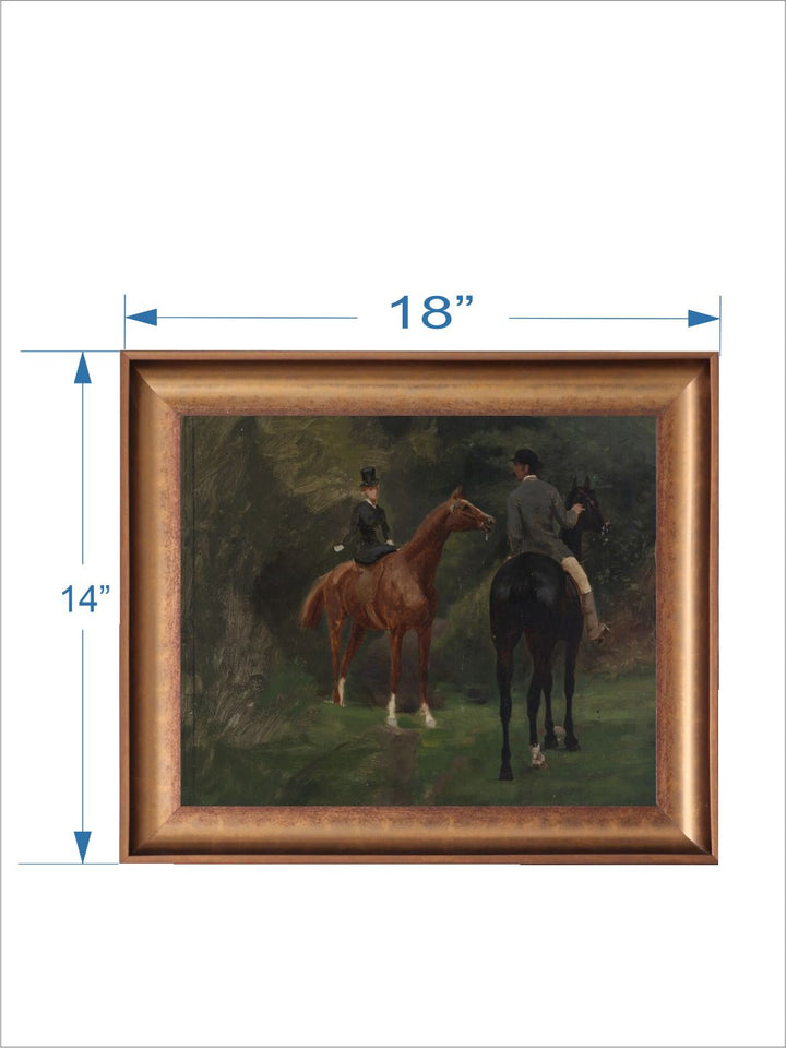 The Vintage Artistry Brown & Greenhorse Painting Wall Art