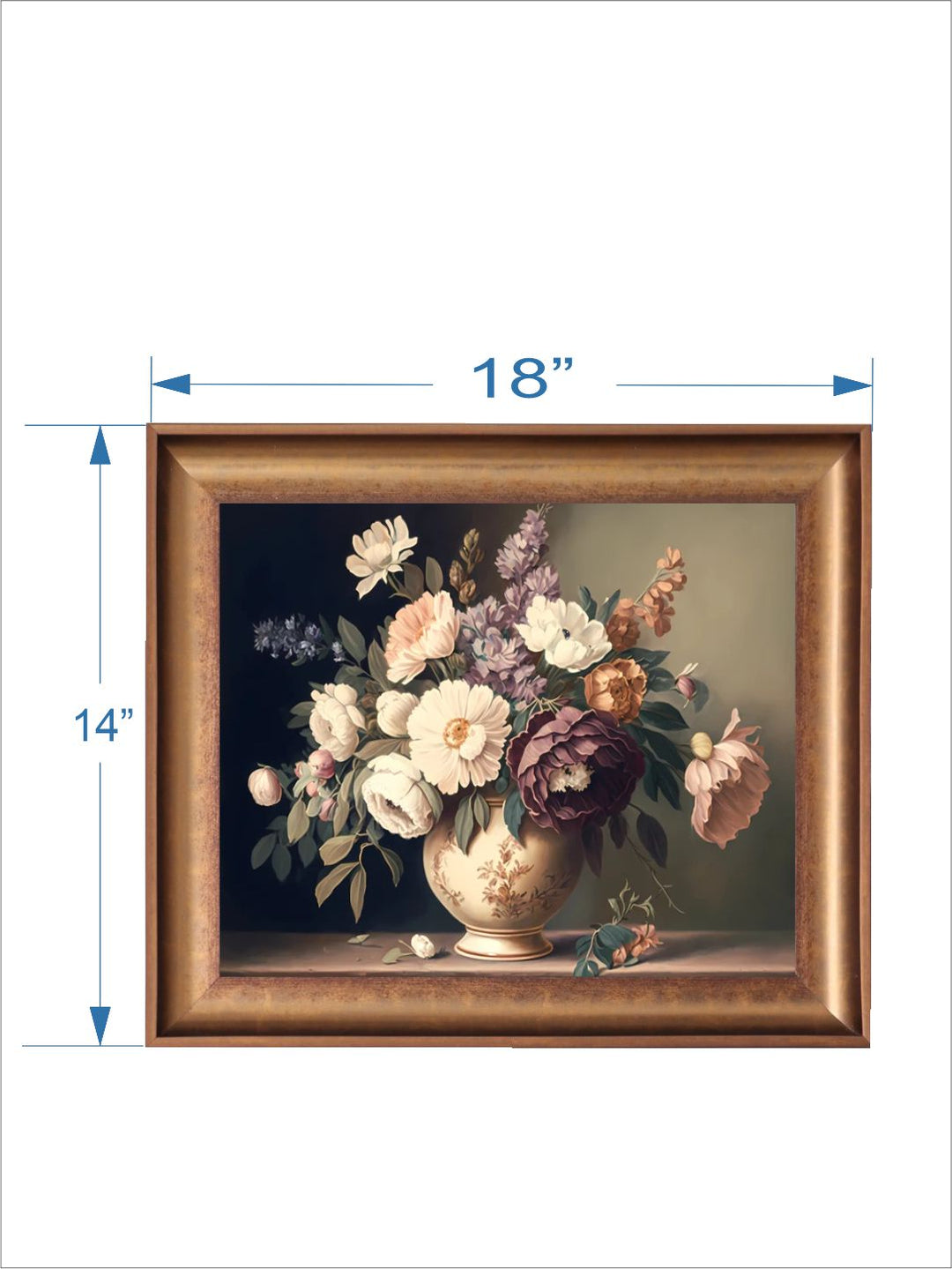 The Vintage Artistry Brown & Beige Flower Painting Wall Art