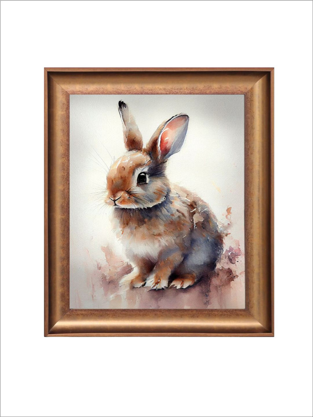 The Vintage Artistry Brown & White Rabbit Painting Wall Art