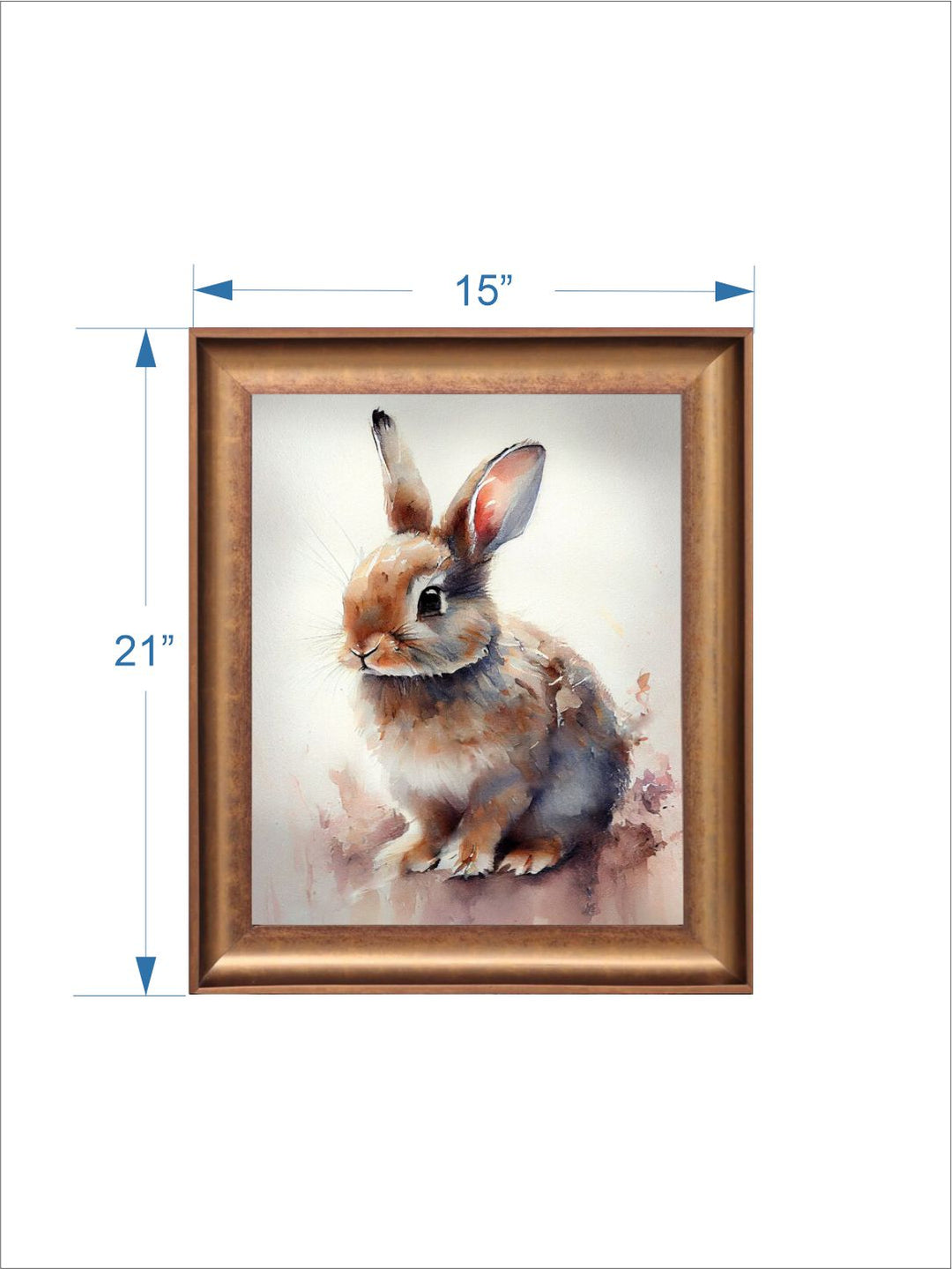 The Vintage Artistry Brown & White Rabbit Painting Wall Art