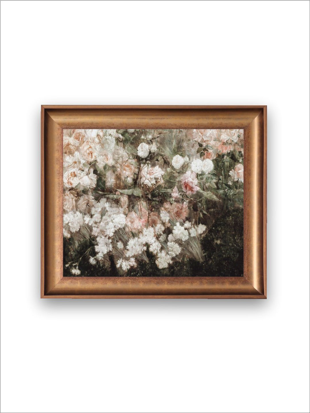 The Vintage Artistry White Flowers Painting Wall Art