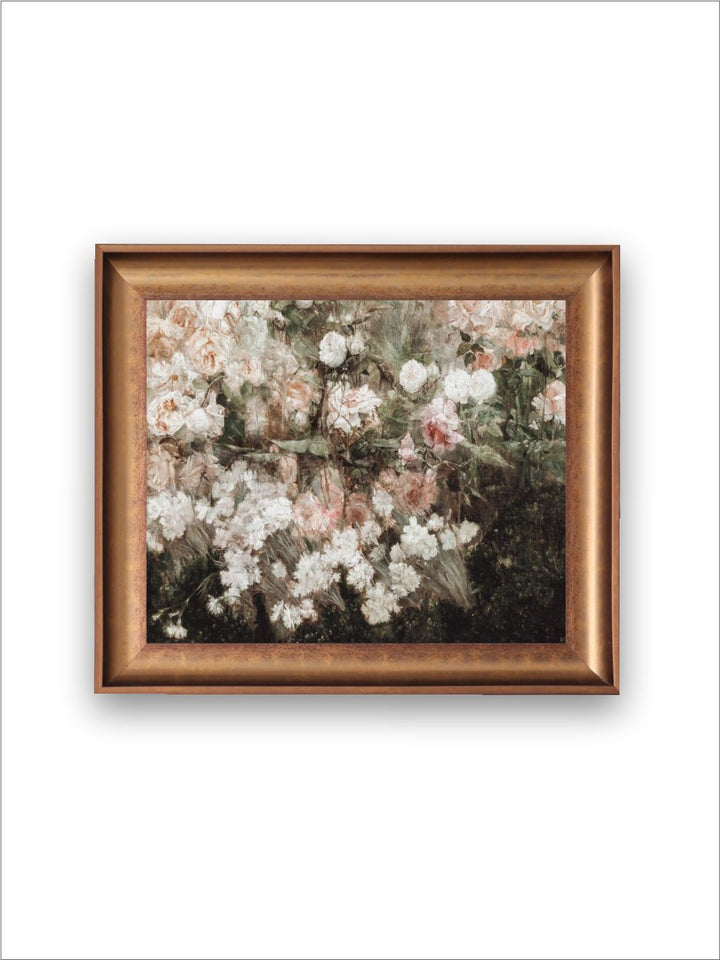 The Vintage Artistry White Flowers Painting Wall Art