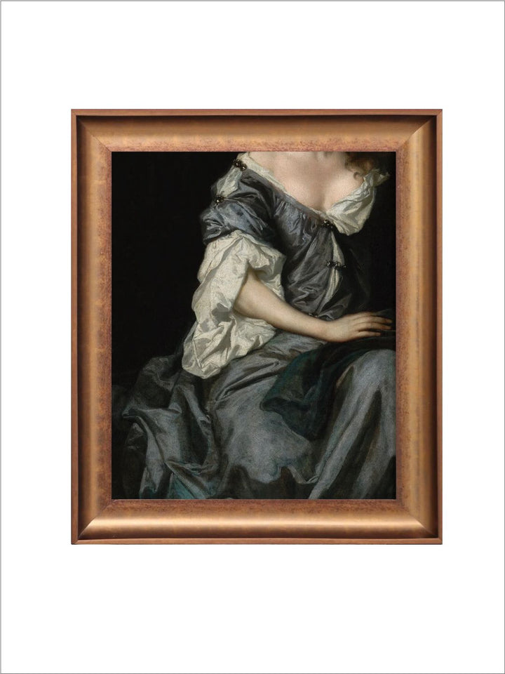 The Vintage Artistry Black & Grey Baroque Painting Wall Art