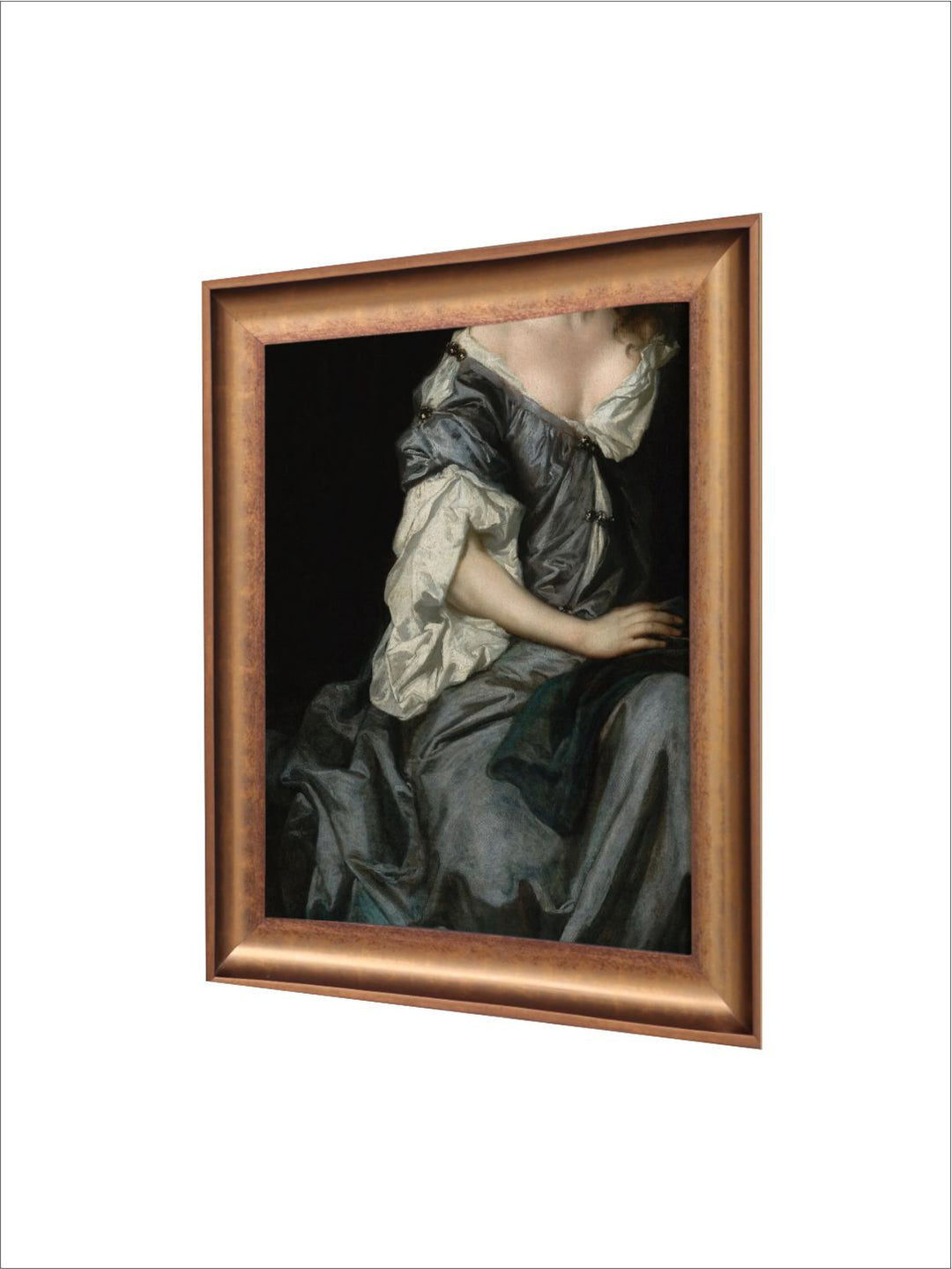 The Vintage Artistry Black & Grey Baroque Painting Wall Art