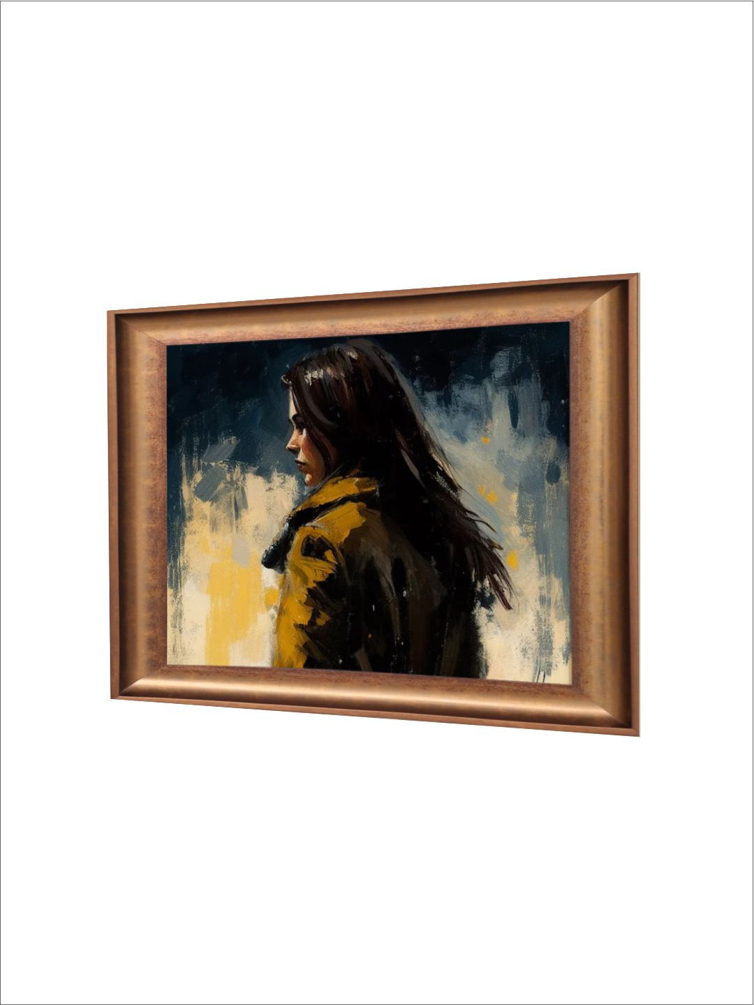 The Vintage Artistry Brown & Bluewoman Painting Wall Art