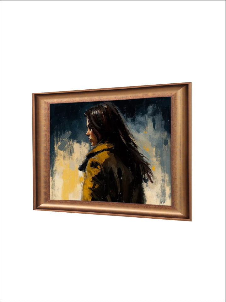 The Vintage Artistry Brown & Bluewoman Painting Wall Art