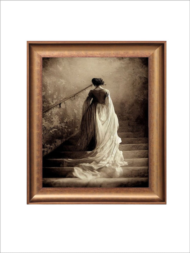 The Vintage Artistry Beige & Off White Pre-Raphaelite Painting Wall Art