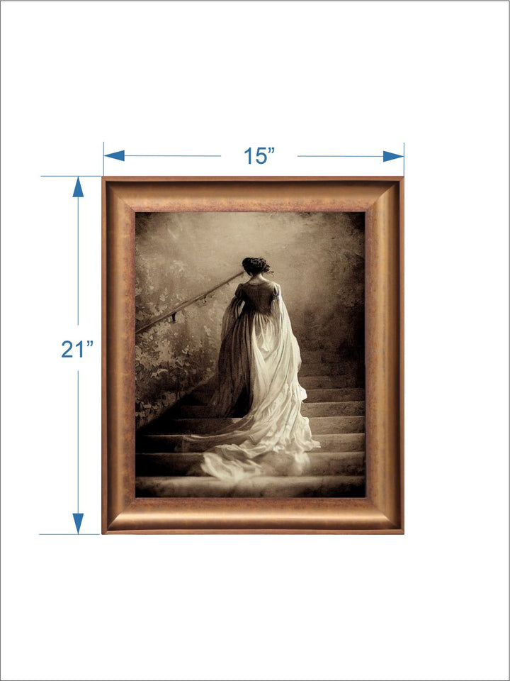 The Vintage Artistry Beige & Off White Pre-Raphaelite Painting Wall Art