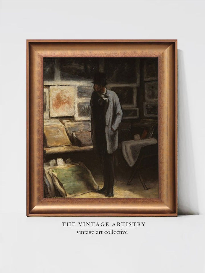 The Vintage Artistry Brown & Grey Antique Gentleman Framed Wall Painting