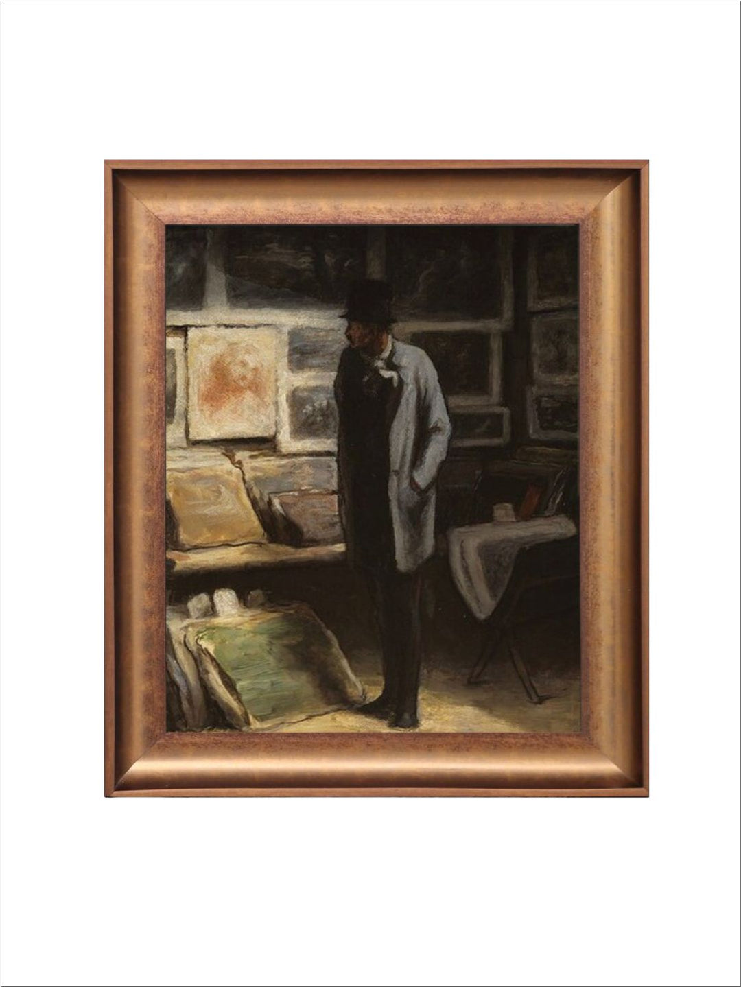 The Vintage Artistry Brown & Grey Antique Gentleman Framed Wall Painting