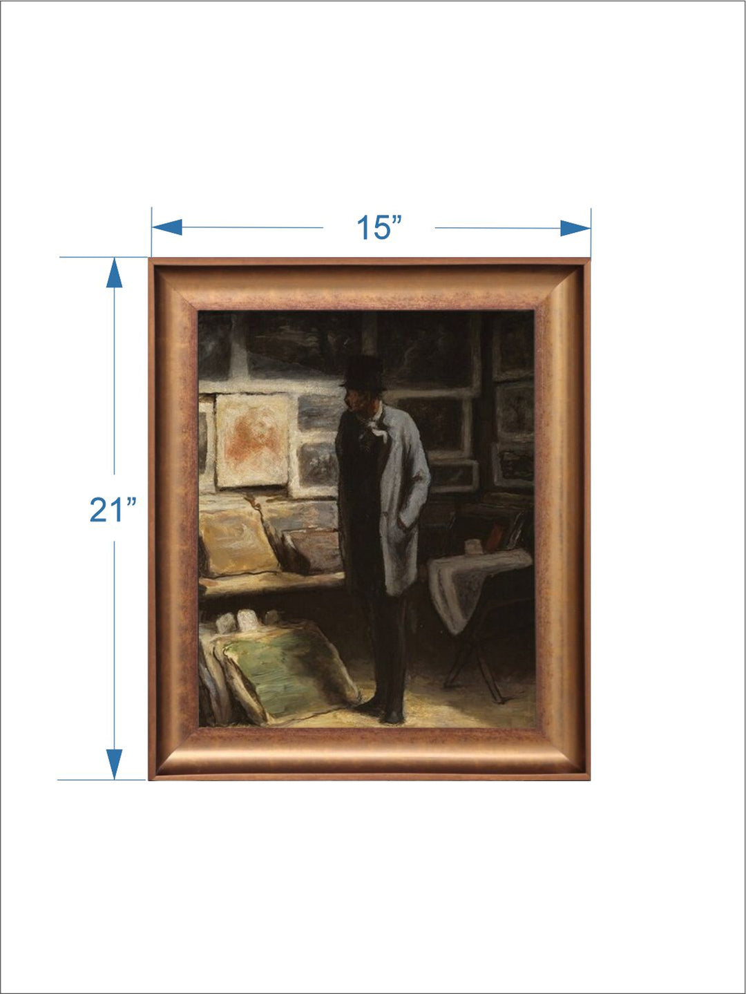The Vintage Artistry Brown & Grey Antique Gentleman Framed Wall Painting