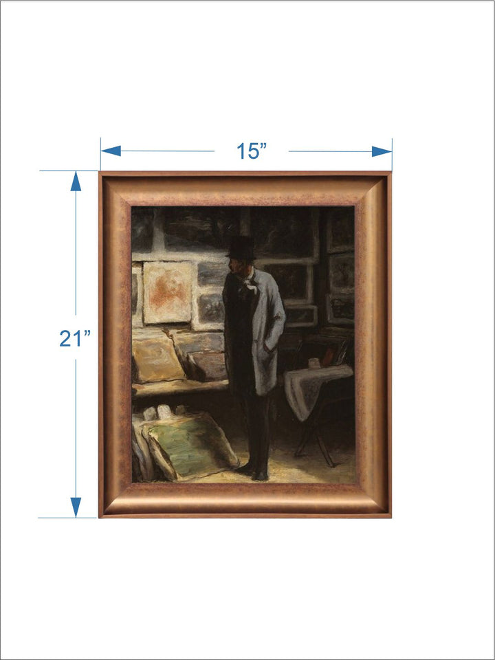 The Vintage Artistry Brown & Grey Antique Gentleman Framed Wall Painting